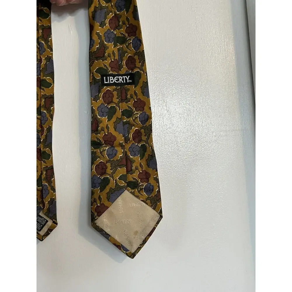 Geoffrey Bean Steven Land Liberty Silk Ties Men’s Neckties Floral NWOT Flowers